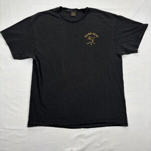 Dark Seas Shark Graphic T-Shirt Cotton Short Sleeve XL Black Nautical Skate Surf